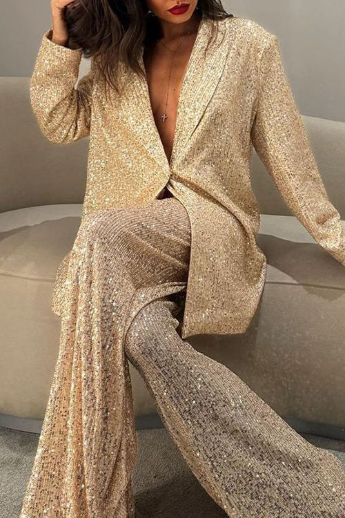 Sequined Suit Jacket