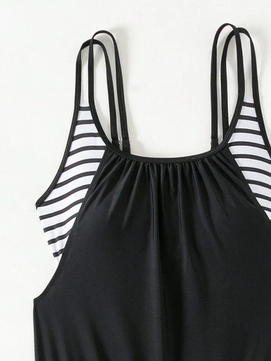 Lushie | Striped Tummy Cover Tankini