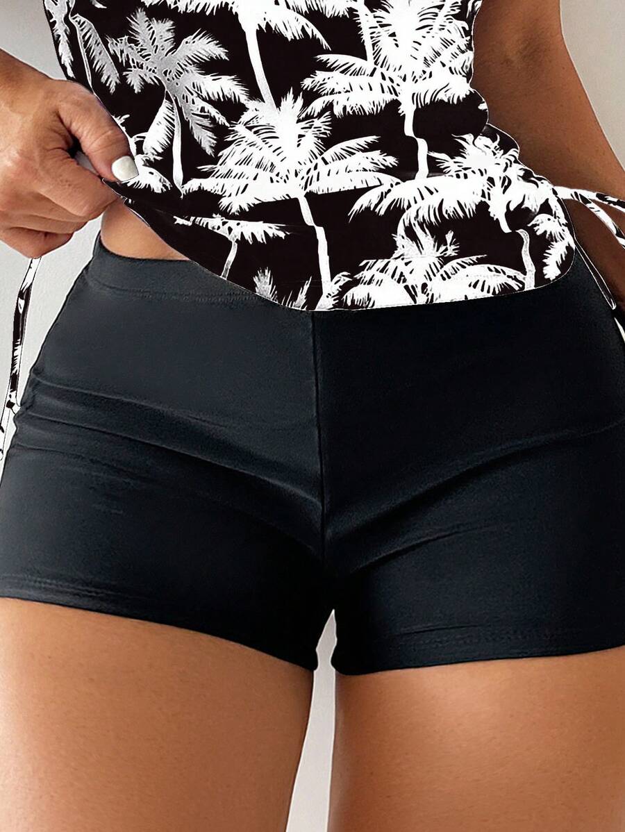 Tropique | Palm Tree Tummy Cover Tankini