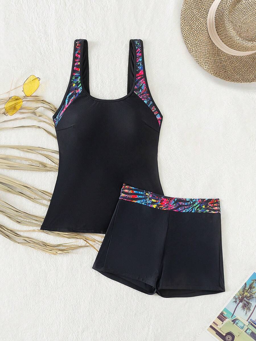 Lush | Floral Tummy Cover Swim Set