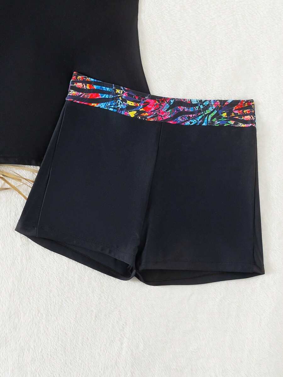 Lush | Floral Tummy Cover Swim Set