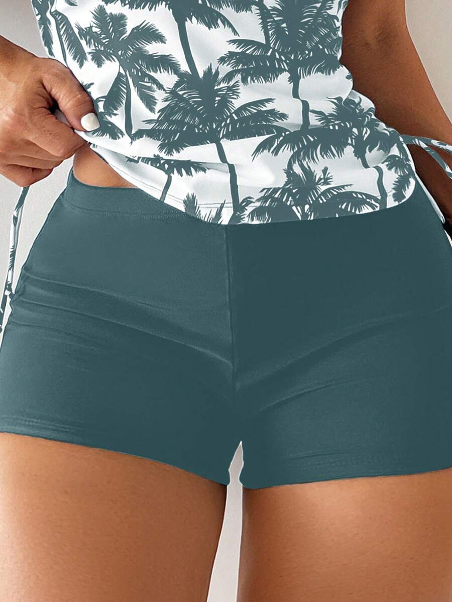 Tropique | Palm Tree Tummy Cover Tankini