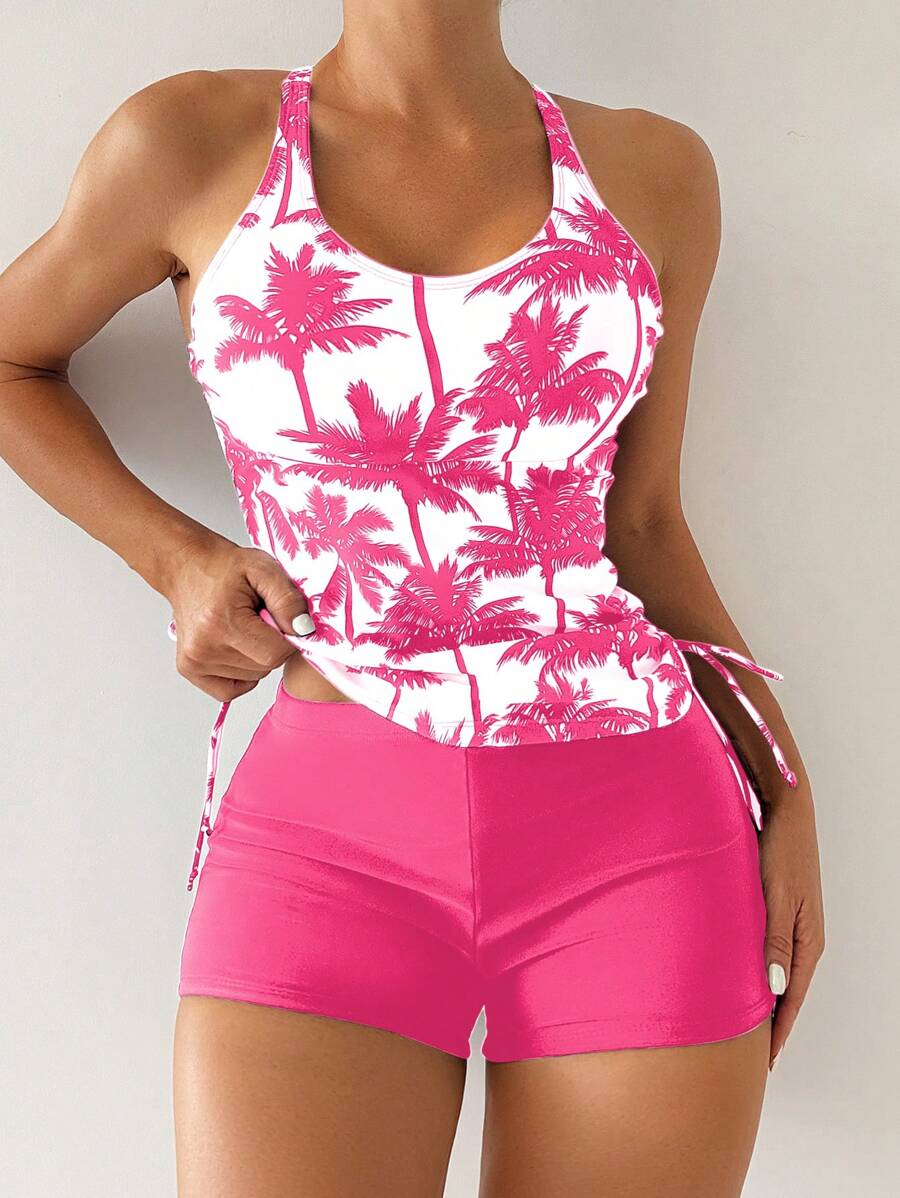 Tropique | Palm Tree Tummy Cover Tankini
