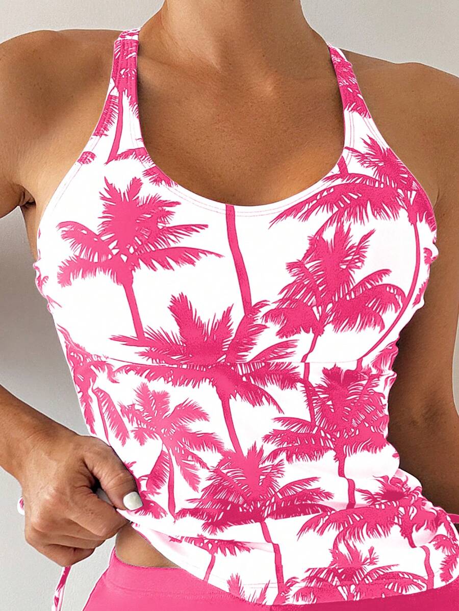 Tropique | Palm Tree Tummy Cover Tankini
