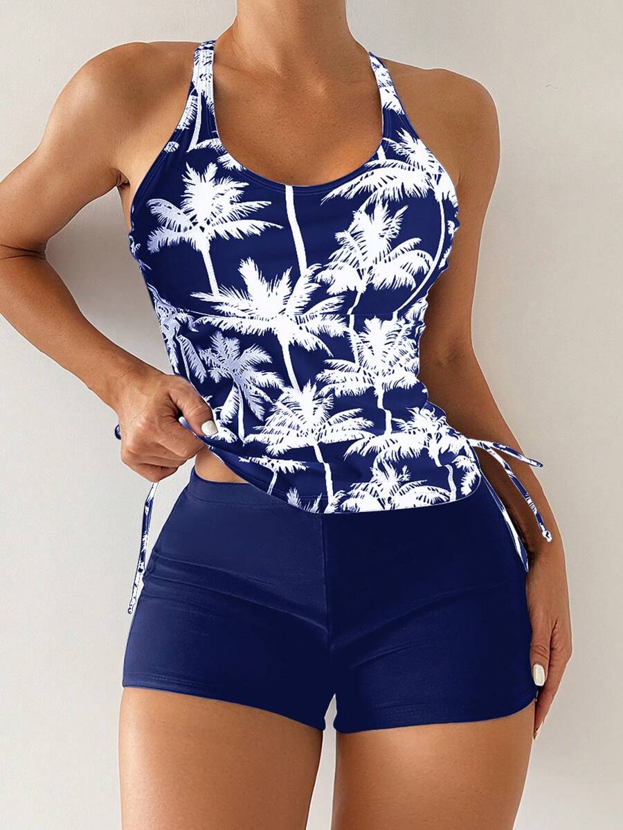 Tropique | Palm Tree Tummy Cover Tankini