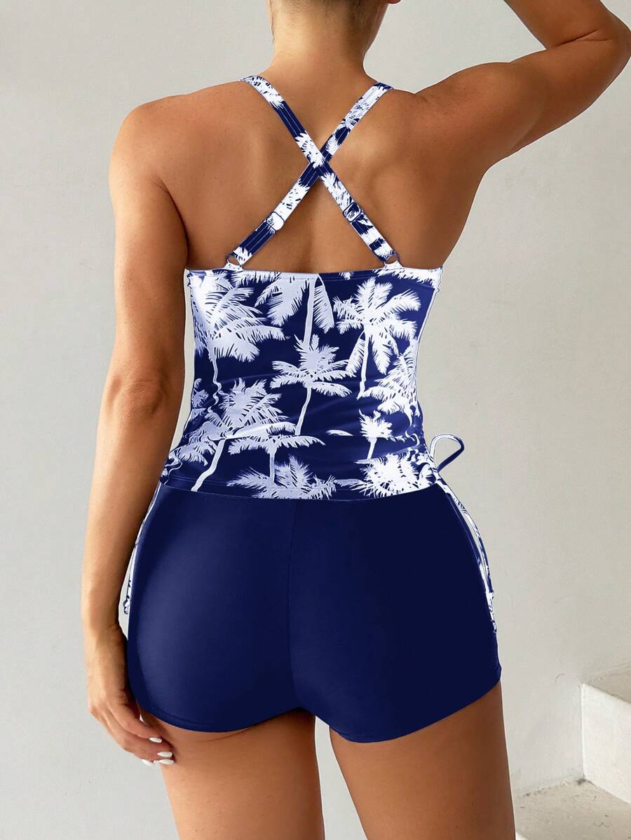 Tropique | Palm Tree Tummy Cover Tankini