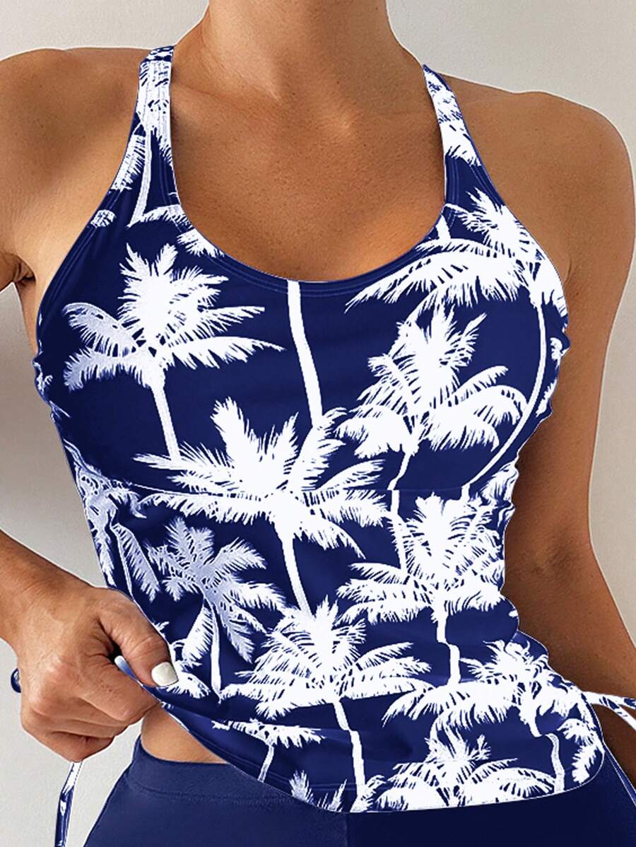 Tropique | Palm Tree Tummy Cover Tankini