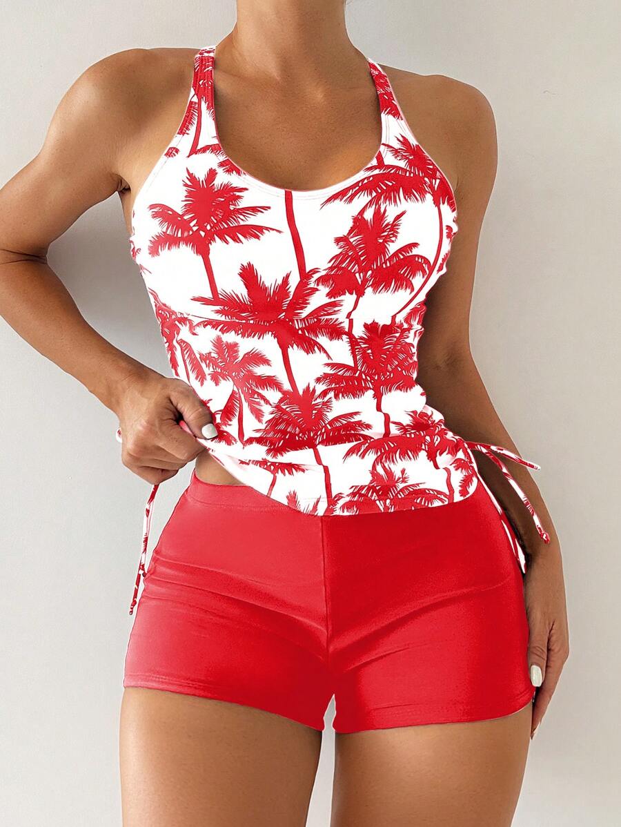Tropique | Palm Tree Tummy Cover Tankini