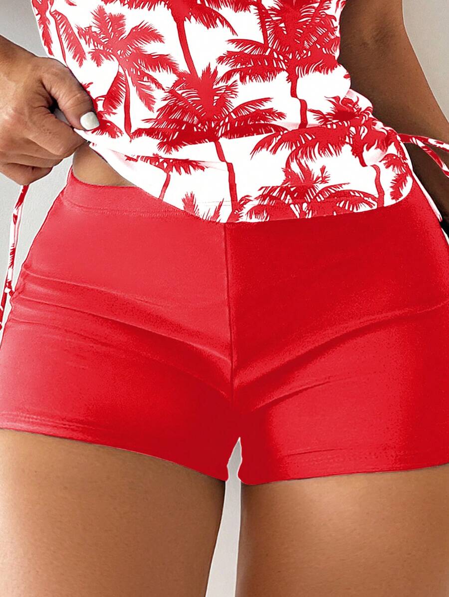 Tropique | Palm Tree Tummy Cover Tankini