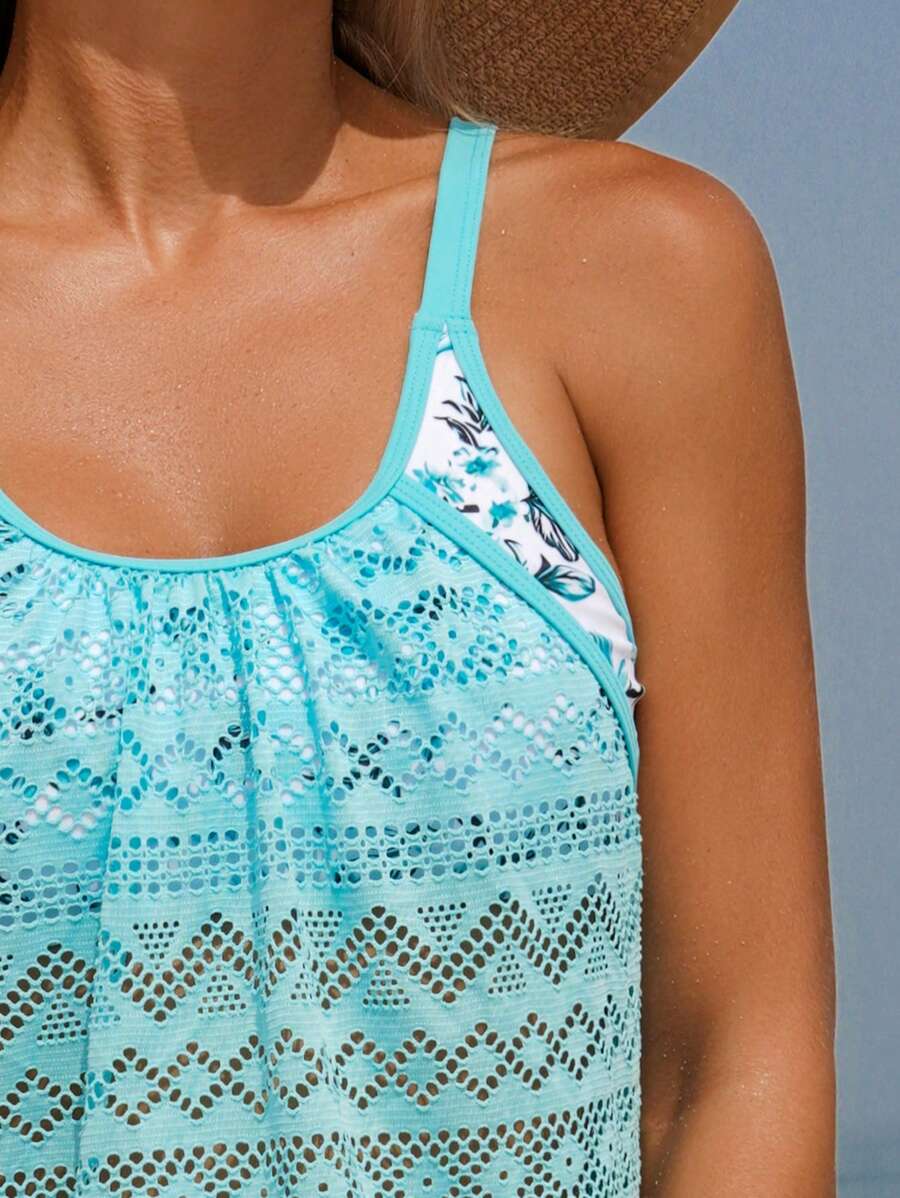 Coastal | Floral Tummy Cover Tankini