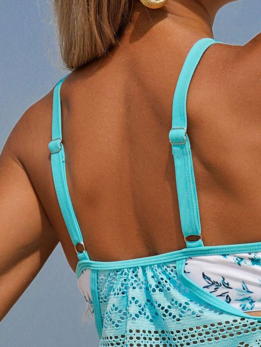 Coastal | Floral Tummy Cover Tankini