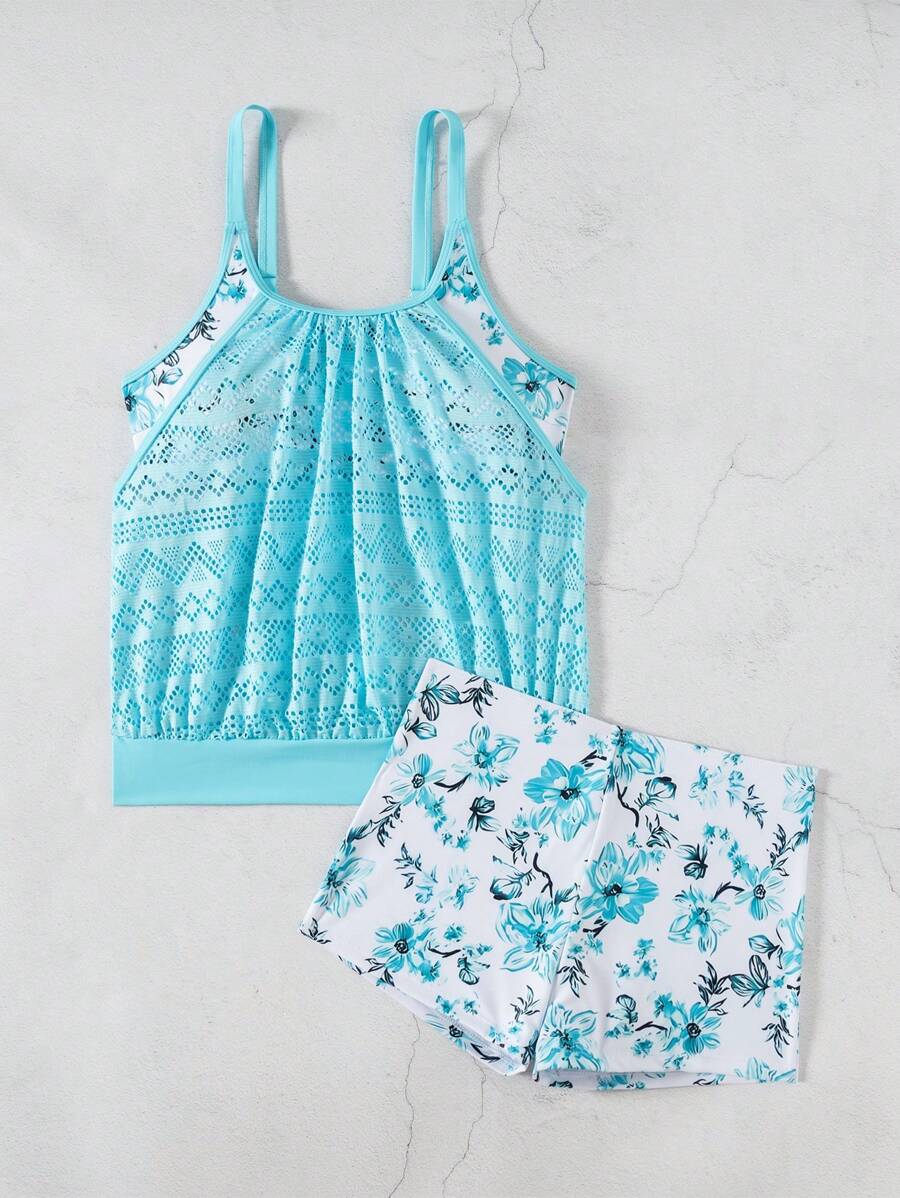 Coastal | Floral Tummy Cover Tankini