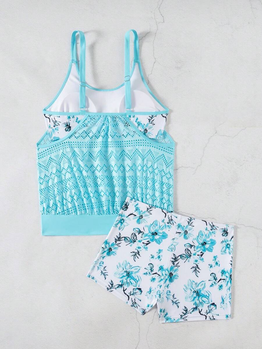 Coastal | Floral Tummy Cover Tankini