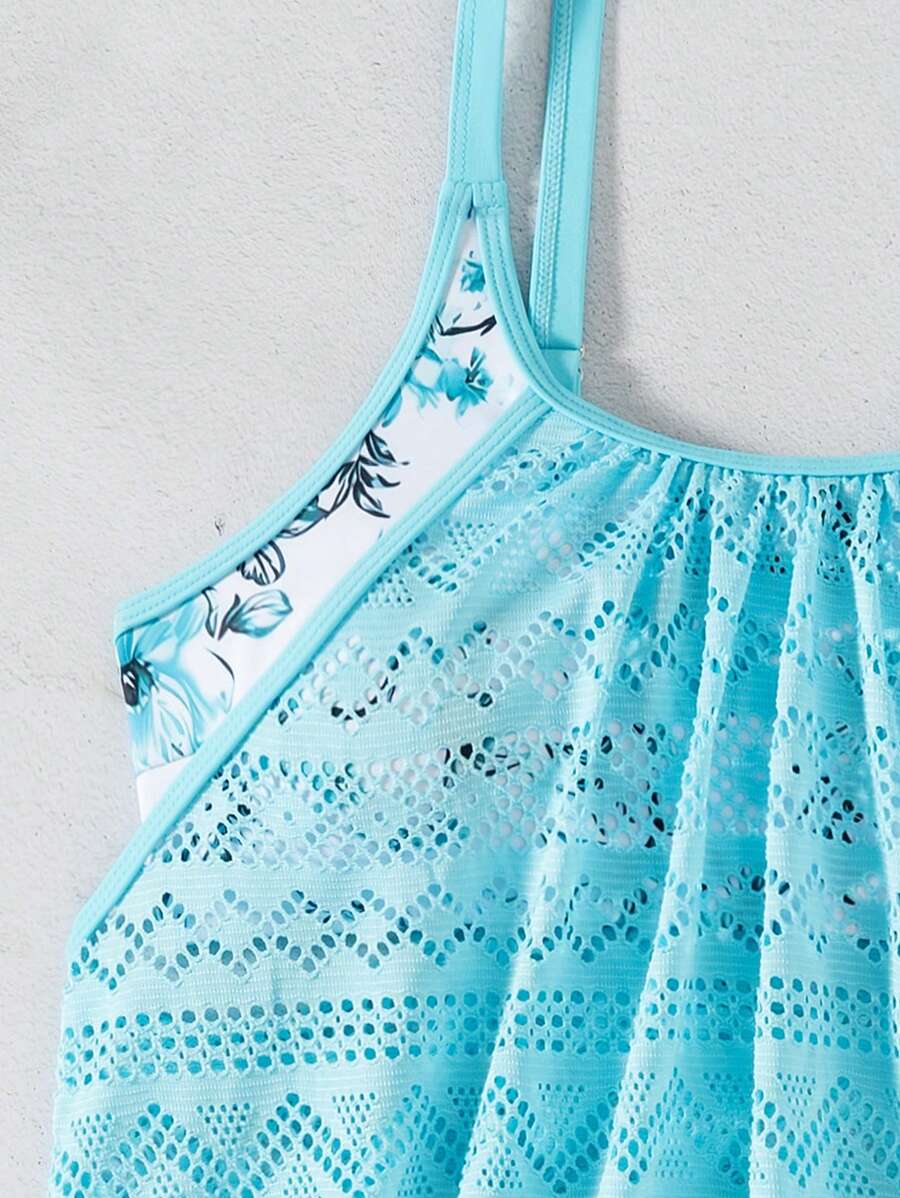 Coastal | Floral Tummy Cover Tankini