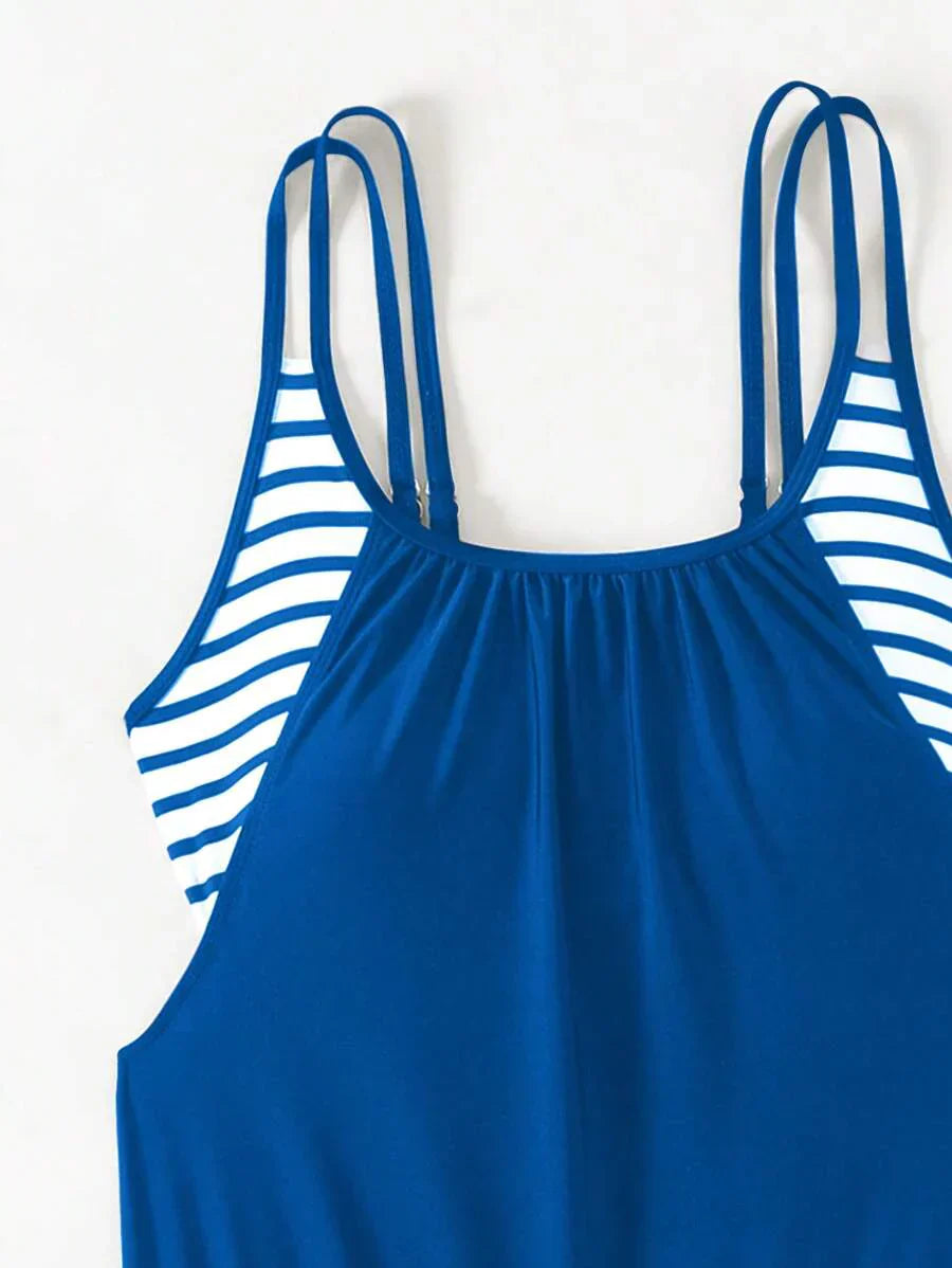 Lushie | Striped Tummy Cover Tankini
