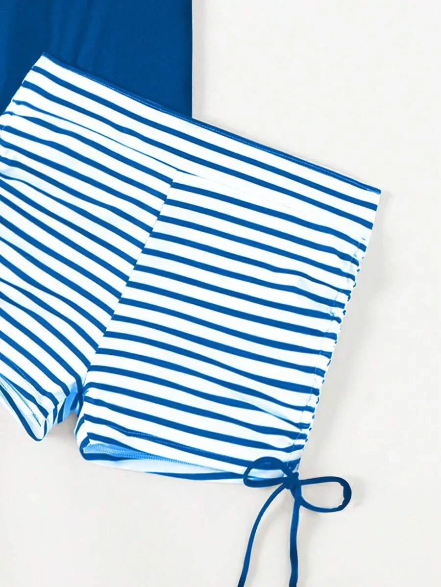 Lushie | Striped Tummy Cover Tankini