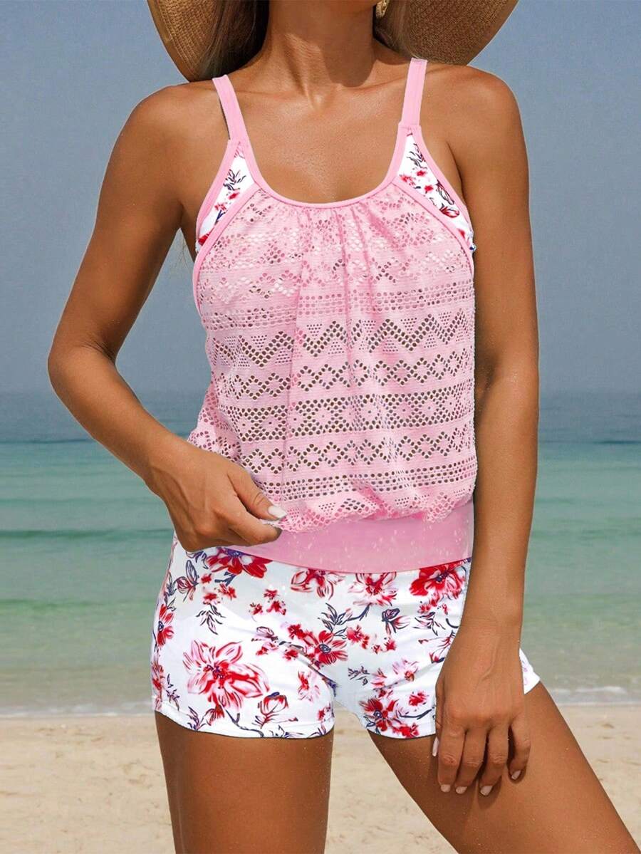 Coastal | Floral Tummy Cover Tankini