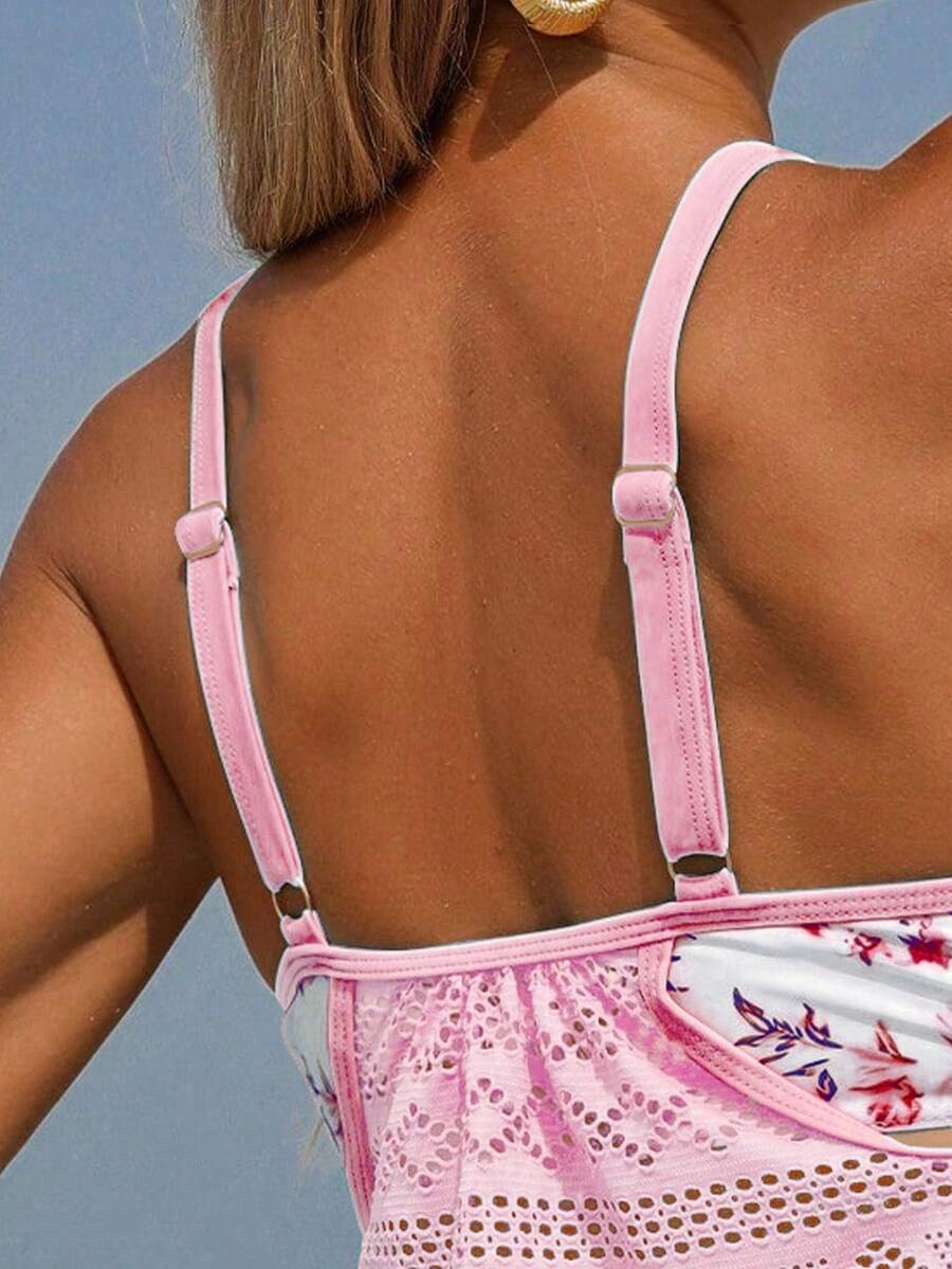 Coastal | Floral Tummy Cover Tankini