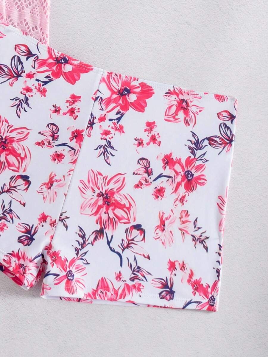 Coastal | Floral Tummy Cover Tankini