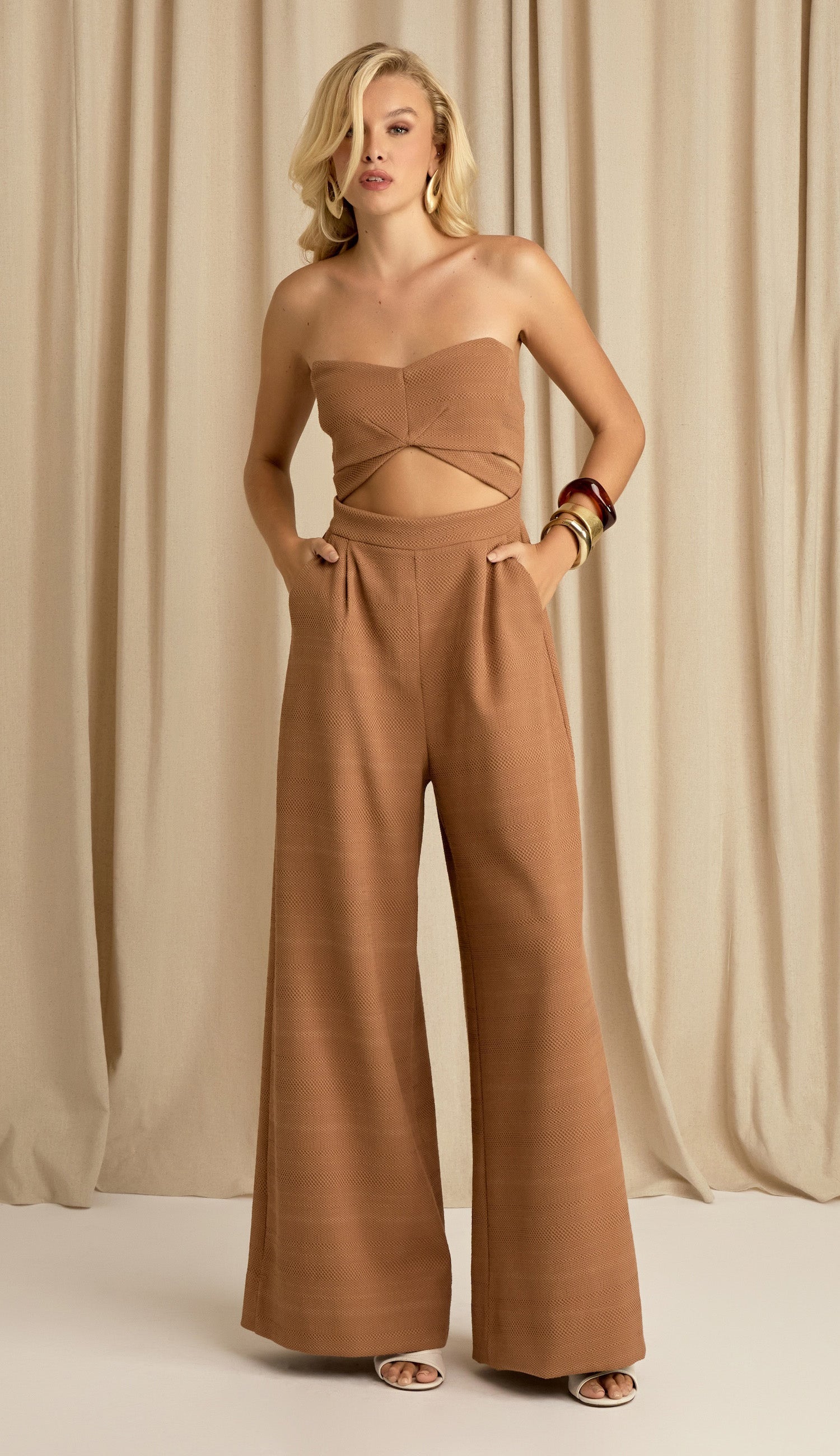 Vitória Mocha Jumpsuit