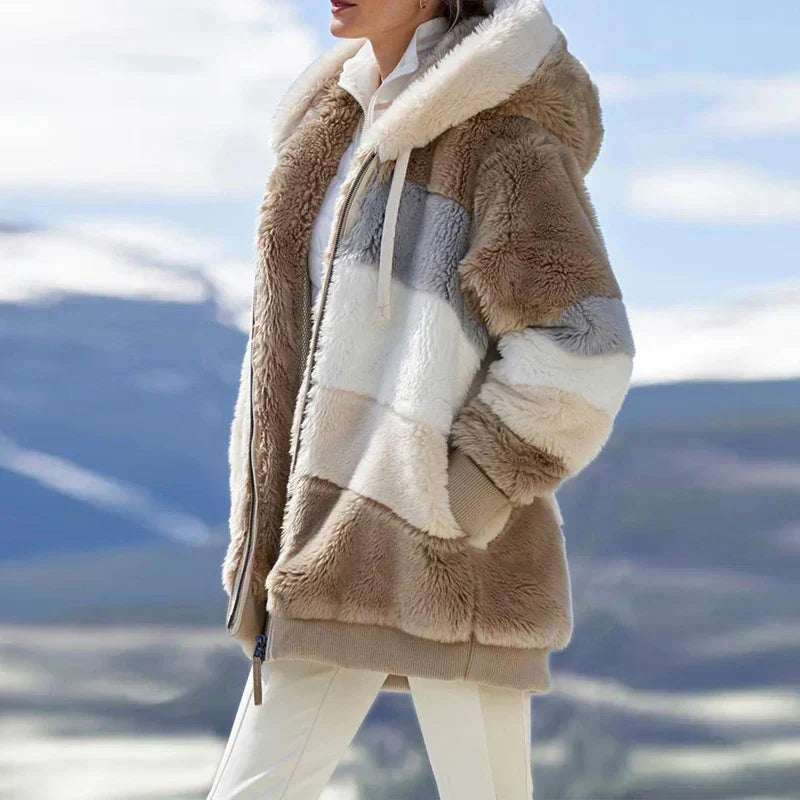 Alexa | Winter Jacket with Hood and Zipper
